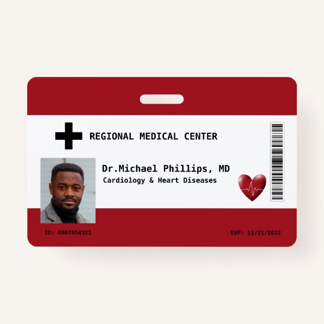 Tarjeta De Identificación Foto del empleado personalizado, nombre, código de (Anverso)