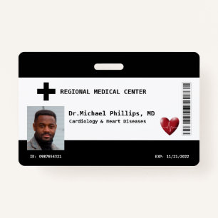 Tarjeta De Identificación Foto del empleado personalizado, nombre, código de