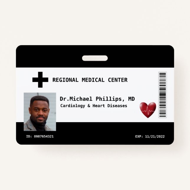 Tarjeta De Identificación Foto del empleado personalizado, nombre, código de (Anverso)