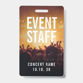 Tarjeta De Identificación Foto del personal del evento con nombre personaliz