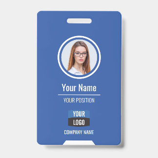 Tarjeta De Identificación Foto del personalizado del empleado, código de bar