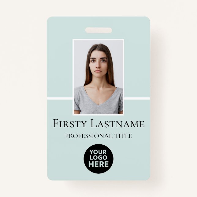 Tarjeta De Identificación Foto del Personalizado del empleado, código de bar (Anverso)