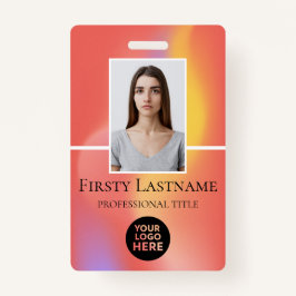 Tarjeta De Identificación Foto del Personalizado del empleado, código de bar