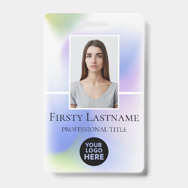 Tarjeta De Identificación Foto del Personalizado del empleado, código de bar (Parte frontal)