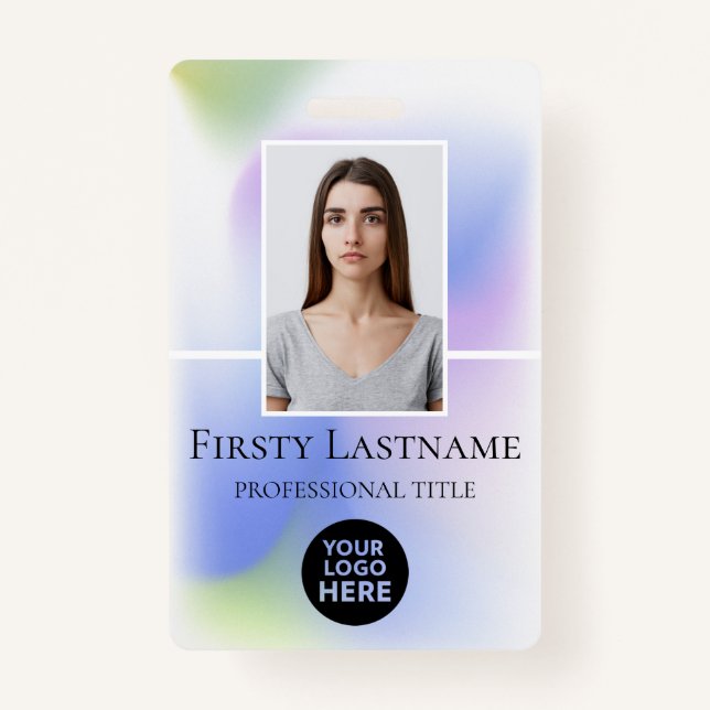 Tarjeta De Identificación Foto del Personalizado del empleado, código de bar (Anverso)