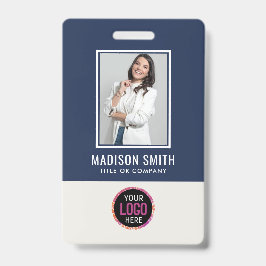 Tarjeta De Identificación Foto del personalizado del empleado, código de bar
