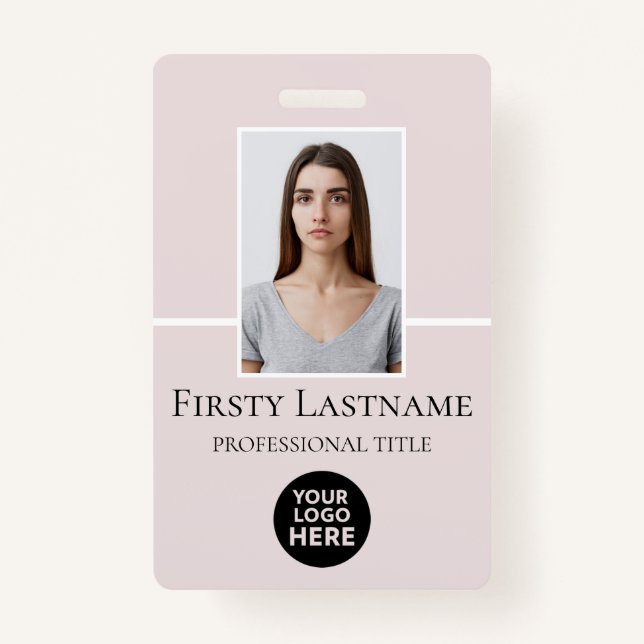 Tarjeta De Identificación Foto del Personalizado del empleado, código de bar (Anverso)