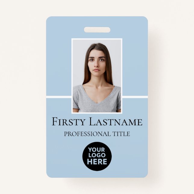 Tarjeta De Identificación Foto del Personalizado del empleado, código de bar (Anverso)