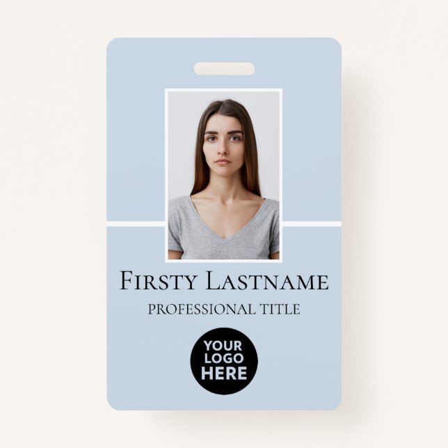 Tarjeta De Identificación Foto del Personalizado del empleado, código de bar (Anverso)