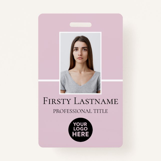 Tarjeta De Identificación Foto del Personalizado del empleado, código de bar (Anverso)