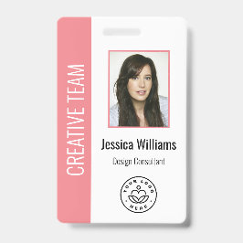 Tarjeta De Identificación Foto del personalizado del empleado, código de bar