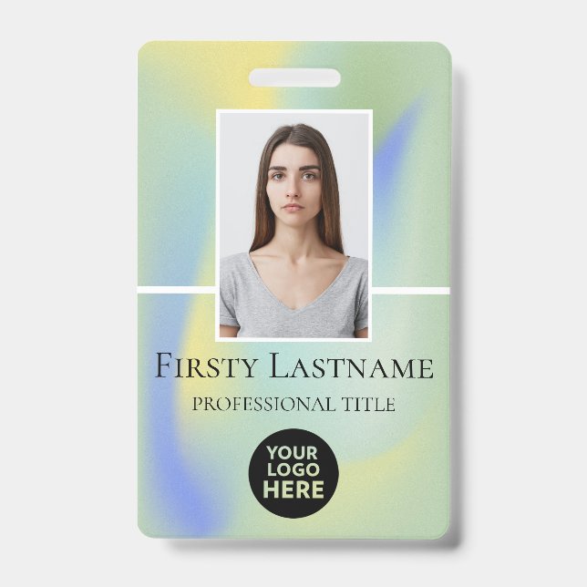 Tarjeta De Identificación Foto del Personalizado del empleado, código de bar (Parte frontal)