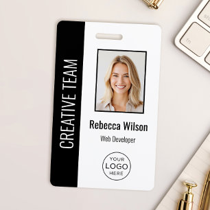Tarjeta De Identificación Foto del personalizado del empleado, logotipo, nom
