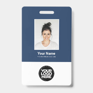 Tarjeta De Identificación Foto del personalizado del empleado, logotipo, nom