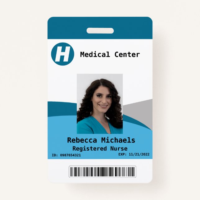 Tarjeta De Identificación Foto del personalizado del empleado, nombre, códig (Anverso)