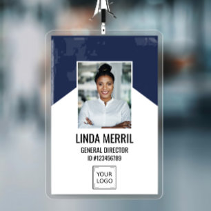 Tarjeta De Identificación Foto Empleado Logotipo de la empresa Seguridad AR