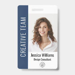 Tarjeta De Identificación Foto grande personalizada del empleado, código de 