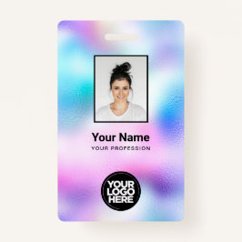 Tarjeta De Identificación Foto Holográfica de empleado, Código de barras, lo