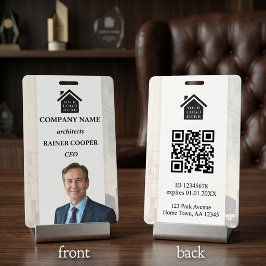 Tarjeta De Identificación Foto ID Corporativa de Arquitecto Profesional Mode