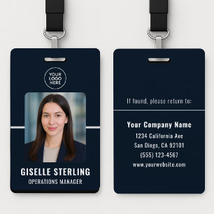 Tarjeta De Identificación Foto ID de empleado profesional Empresa Trabajo