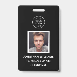 Tarjeta De Identificación Foto ID del logotipo de negocios moderno Nombre de