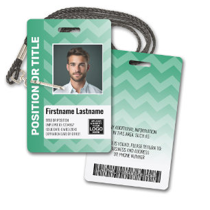 Tarjeta De Identificación Foto identificación de empleado - chevron moderno,
