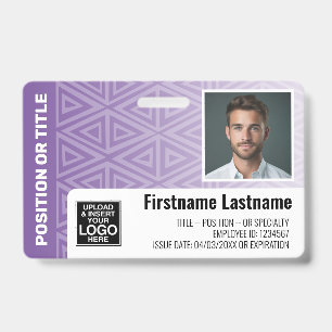 Tarjeta De Identificación Foto identificación de empleado - tribal moderno, 