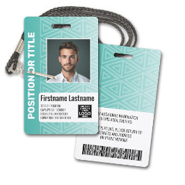 Tarjeta De Identificación Foto identificación de empleado - tribal moderno, 