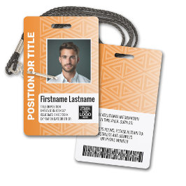 Tarjeta De Identificación Foto identificación de empleado - tribal moderno, 