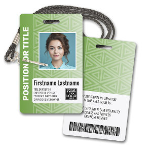 Tarjeta De Identificación Foto identificación de empleado - tribal moderno, 