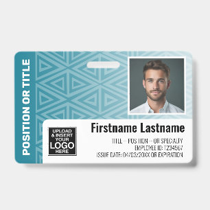Tarjeta De Identificación Foto identificación del empleado - tribal moderno,