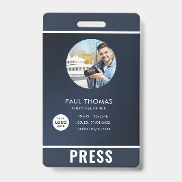 Tarjeta De Identificación Foto Insignia de prensa para fotógrafo