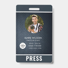Tarjeta De Identificación Foto Insignia de prensa para fotógrafo