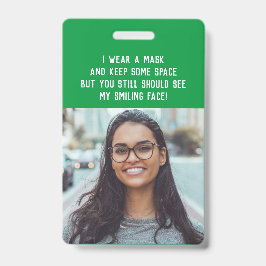 Tarjeta De Identificación Foto maestro enfermera verde nombre