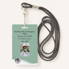 Tarjeta De Identificación Foto Médica de la placa Lanyard ID