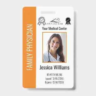 Tarjeta De Identificación Foto médica personalizada de empleado de hospital