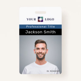 Tarjeta De Identificación Foto mínima del personalizado y distintivo del emp