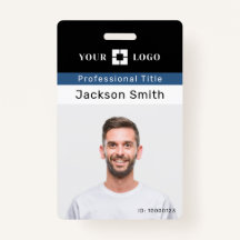 Foto mínima del personalizado y placa del empleado