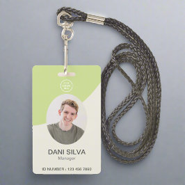 Tarjeta De Identificación Foto moderna de la compañía de seguridad de identi