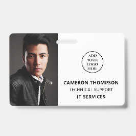 Tarjeta De Identificación Foto moderna ID logotipo comercial nombre del pers