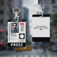 Foto Negra Azul y Logotipo de Taller ID de Prensa