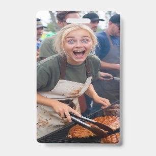 Tarjeta De Identificación Foto personalizada de concurso de cocina BBQ