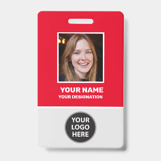 Tarjeta De Identificación Foto personalizada de empleado de oficina, código