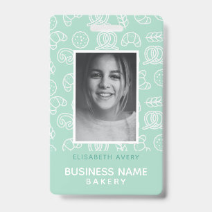 Tarjeta De Identificación Foto Personalizada de Negocio de Panadería