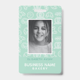 Tarjeta De Identificación Foto Personalizada de Negocio de Panadería