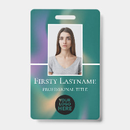 Tarjeta De Identificación Foto personalizada del empleado, código de barras,