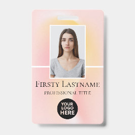 Tarjeta De Identificación Foto personalizada del empleado, código de barras,