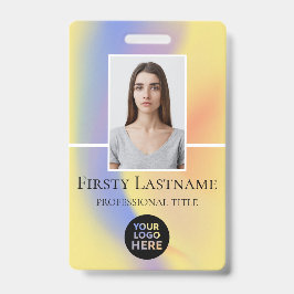 Tarjeta De Identificación Foto personalizada del empleado, código de barras,