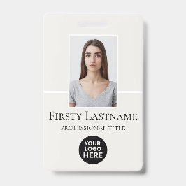 Tarjeta De Identificación Foto personalizada del empleado, código de barras,