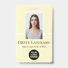 Tarjeta De Identificación Foto personalizada del empleado, código de barras,